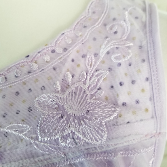 Vintage L Purple Satin Sleeveless Midi Nightie - Picture 3 of 6